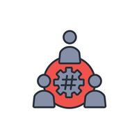social network icon. .Editable stroke.linear style sign for use web design,logo.Symbol illustration. vector