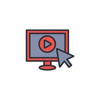 display icon. .Editable stroke.linear style sign for use web design,logo.Symbol illustration. vector
