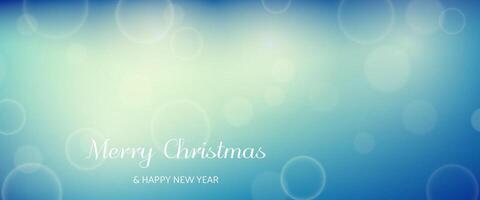 Bokeh background with New Year inscription vector