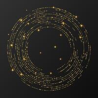 Abstract gold glowing halftone dotted background vector