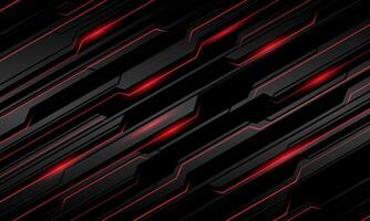 Abstract steel black cyber red light technology futuristic geometric design modern creative background vector