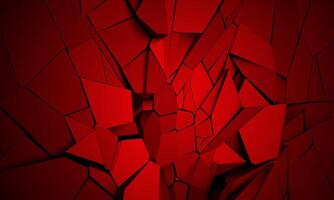 Abstract 3D red broken black shadow background texture vector