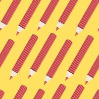 Cute seamless pattern with colorful pencil. School design in pastel colors. For fabric, wrapping paper, wallpaper vector