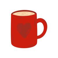 Coffee, Tea and Mocha Mug Icon. Takeaway concept. Illustration isolate on white background. Flat design. vector