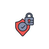 Security icon. .Editable stroke.linear style sign for use web design,logo.Symbol illustration. vector