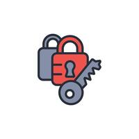 Padlock icon. .Editable stroke.linear style sign for use web design,logo.Symbol illustration. vector