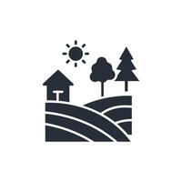 countryside icon. .Editable stroke.linear style sign for use web design,logo.Symbol illustration. vector