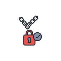 chain icon. .Editable stroke.linear style sign for use web design,logo.Symbol illustration. vector