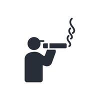 Smoking icon. .Editable stroke.linear style sign for use web design,logo.Symbol illustration. vector