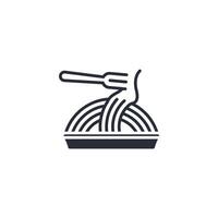 pasta icon. .Editable stroke.linear style sign for use web design,logo.Symbol illustration. vector