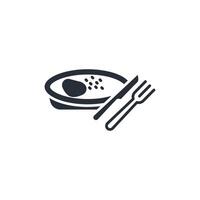 meal icon. .Editable stroke.linear style sign for use web design,logo.Symbol illustration. vector