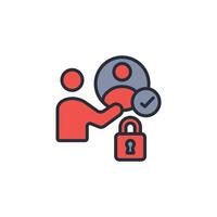 user lock icon. .Editable stroke.linear style sign for use web design,logo.Symbol illustration. vector