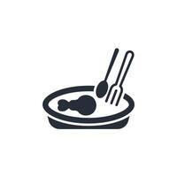 Plate icon. .Editable stroke.linear style sign for use web design,logo.Symbol illustration. vector
