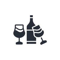 alcohol icon. .Editable stroke.linear style sign for use web design,logo.Symbol illustration. vector