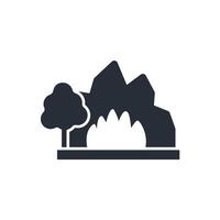 Cave icon. .Editable stroke.linear style sign for use web design,logo.Symbol illustration. vector