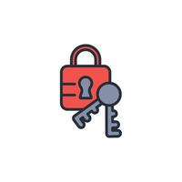lockable icon. .Editable stroke.linear style sign for use web design,logo.Symbol illustration. vector