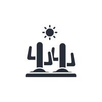 desert icon. .Editable stroke.linear style sign for use web design,logo.Symbol illustration. vector