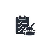 planning meal icon. .Editable stroke.linear style sign for use web design,logo.Symbol illustration. vector