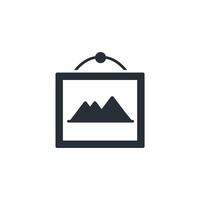 Picture icon. .Editable stroke.linear style sign for use web design,logo.Symbol illustration. vector