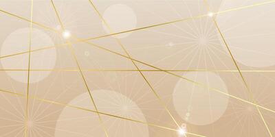 Nude tan gradient background with golden lines to create a trendy cover. Beige texture for web design. vector