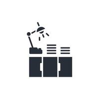 desk lamp icon. .Editable stroke.linear style sign for use web design,logo.Symbol illustration. vector