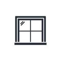 Window icon. .Editable stroke.linear style sign for use web design,logo.Symbol illustration. vector
