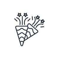 celebrate icon. .Editable stroke.linear style sign for use web design,logo.Symbol illustration. vector