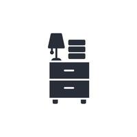 cabinet icon. .Editable stroke.linear style sign for use web design,logo.Symbol illustration. vector