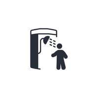 Shower icon. .Editable stroke.linear style sign for use web design,logo.Symbol illustration. vector