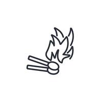 match icon. .Editable stroke.linear style sign for use web design,logo.Symbol illustration. vector