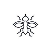 Mosquito icon. .Editable stroke.linear style sign for use web design,logo.Symbol illustration. vector