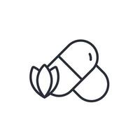 herbal medicine icon. .Editable stroke.linear style sign for use web design,logo.Symbol illustration. vector