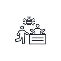 Party icon. .Editable stroke.linear style sign for use web design,logo.Symbol illustration. vector
