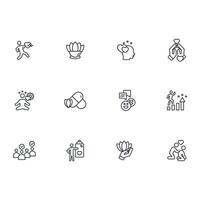 Wellness icon set..Editable stroke.linear style sign for use web design,logo.Symbol illustration. vector