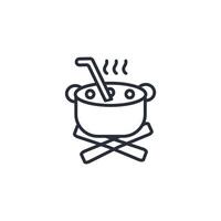Cooking icon. .Editable stroke.linear style sign for use web design,logo.Symbol illustration. vector