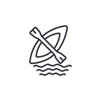Kayak icon. .Editable stroke.linear style sign for use web design,logo.Symbol illustration. vector