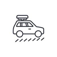 Road trip icon. .Editable stroke.linear style sign for use web design,logo.Symbol illustration. vector