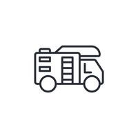 rv icon. .Editable stroke.linear style sign for use web design,logo.Symbol illustration. vector