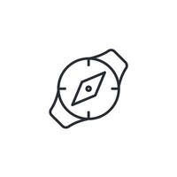 Compass icon. .Editable stroke.linear style sign for use web design,logo.Symbol illustration. vector