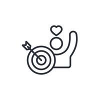 achievable goal icon. .Editable stroke.linear style sign for use web design,logo.Symbol illustration. vector