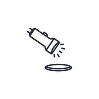 Flashlight icon. .Editable stroke.linear style sign for use web design,logo.Symbol illustration. vector