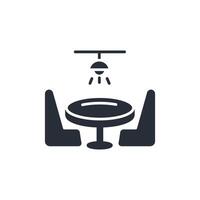 desk icon. .Editable stroke.linear style sign for use web design,logo.Symbol illustration. vector