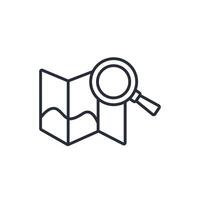 map icon. .Editable stroke.linear style sign for use web design,logo.Symbol illustration. vector