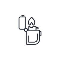 Lighter icon. .Editable stroke.linear style sign for use web design,logo.Symbol illustration. vector