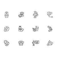 Wellness icon set..Editable stroke.linear style sign for use web design,logo.Symbol illustration. vector