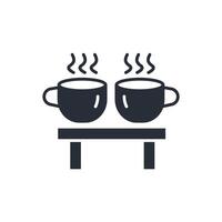 coffe icon. .Editable stroke.linear style sign for use web design,logo.Symbol illustration. vector