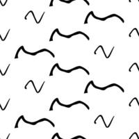 Seamless pattern with sketch squiggle vector