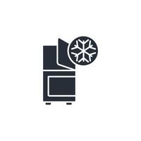 Fridge icon. .Editable stroke.linear style sign for use web design,logo.Symbol illustration. vector