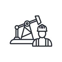 petroleum engineer icon. .Editable stroke.linear style sign for use web design,logo.Symbol illustration. vector
