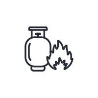 Gas icon. .Editable stroke.linear style sign for use web design,logo.Symbol illustration. vector